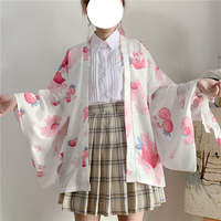 Peach Blossom Praying Rabbit Feather Woven Jacket (with Belt) - Thumbnail 6