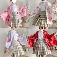 Peach Blossom Praying Rabbit Feather Woven Jacket (with Belt) - Thumbnail 3