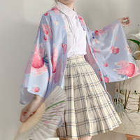 Peach Blossom Praying Rabbit Feather Woven Jacket (with Belt) - Thumbnail 8