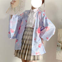 Peach Blossom Praying Rabbit Feather Woven Jacket (with Belt) - Thumbnail 9