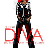 Red head DIVA - 24X36 poster