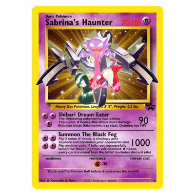Sabrina's haunter promo holo card