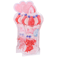 Original pen holder acrylic transparent cute creative desktop decoration ins large capacity storage bucket makeup brush bucket - Thumbnail 4