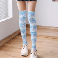 2pcs cartoon print pantyhose cute print bottoming socks loli girl stockings - Thumbnail 2