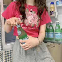 Rose Garden Puppy Dog Printed Tee - Thumbnail 1