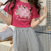 Rose Garden Puppy Dog Printed Tee - Thumbnail 2