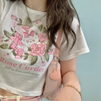 Rose Garden Puppy Dog Printed Tee - Thumbnail 3