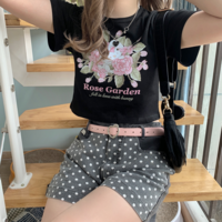 Rose Garden Puppy Dog Printed Tee - Thumbnail 5