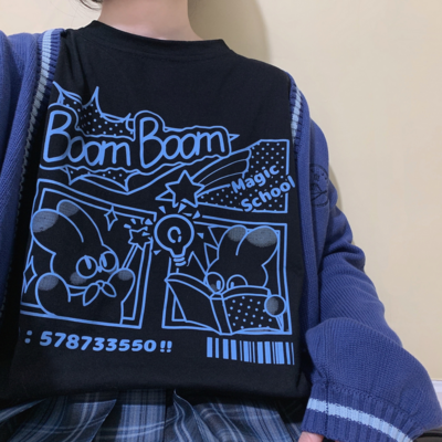Boom boom magic school printed tee