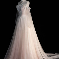 Lovely gradient pink long prom dress evening dress - Thumbnail 1