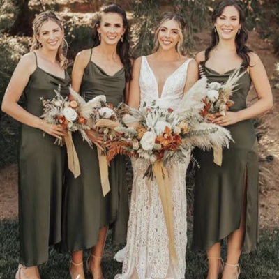 Ankle length bridesmaid dresses under 100 - Thumbnail 2