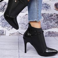 New Stiletto Women's Boots Pointed Toe Stiletto High-heeled Ankle Boots B1250 - Thumbnail 1
