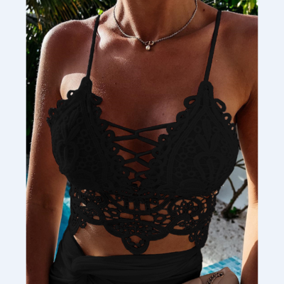 White Lace Sexy Sling Sleeveless Shirt Top