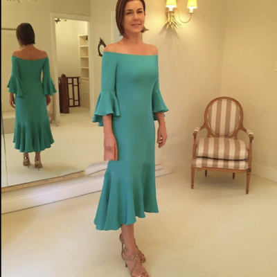 Ankle length mother of the bride dresses turquoise - Thumbnail 1