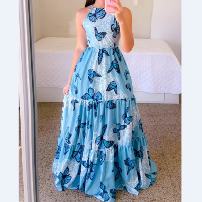 Casual Women Print Sleeveless Dress