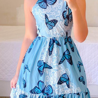 Casual Women Print Sleeveless Dress - Thumbnail 1
