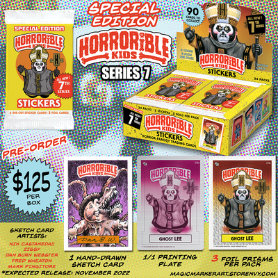 ***LIMIT 1 BOX PER PERSON*** SPECIAL EDITION Horrorible Kids - Series 7 Trading Cards - 24 Pack Box