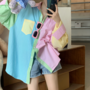 Pastel Color Stripe Blouse Shirt-1