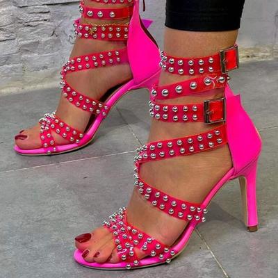 Summer high heel sandals women stiletto sexy rhinestone sandals open toe 43 size sandals f8416