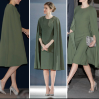 Knee Length Sage Mother of the Bride Dresses - Thumbnail 1
