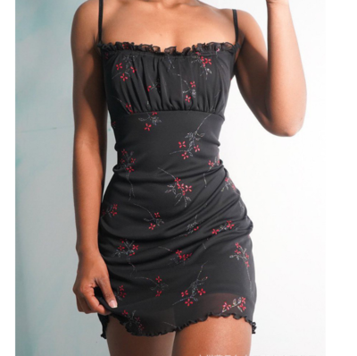 Design Sleeveless Women'S Sling Printed Dress