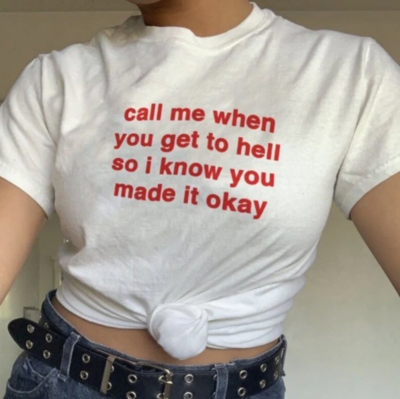 Free Shipping-"CALL ME WHEN YOU GET TO HELL" TEE