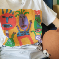 Graffiti Cartoon Print Tee - Thumbnail 1