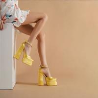 2022 high heel candy color single shoes rhinestone women's shoes G6354 - Thumbnail 4