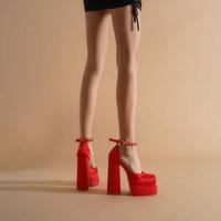 2022 high heel candy color single shoes rhinestone women's shoes G6354 - Thumbnail 5