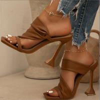 Sexy Gold High Heels Women's Stiletto Sandals 2022 F5742 - Thumbnail 2