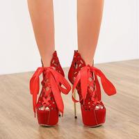 2022 Sexy Cutout Platform High Heels F5745 - Thumbnail 1