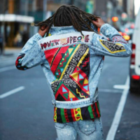 "POWER TO THE PEOPLE" TRIBAL DENIM JACKET - Thumbnail 2