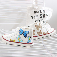 New original butterfly hand painted shoes - Thumbnail 2