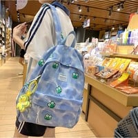 Harajuku Frog Print Backpack - Thumbnail 1