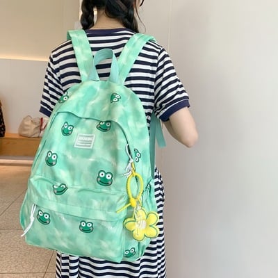 Harajuku frog print backpack - Thumbnail 4