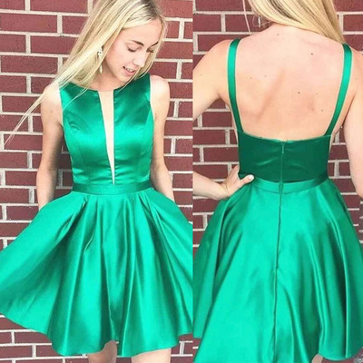 Short Homecoming Dresses Green HD5
