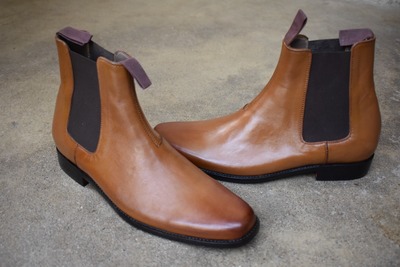 Men's Brown Leather Skin Handmade Formal Choice Chelsea Ankle Boot