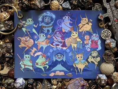 Goblin Party 5" x 7"