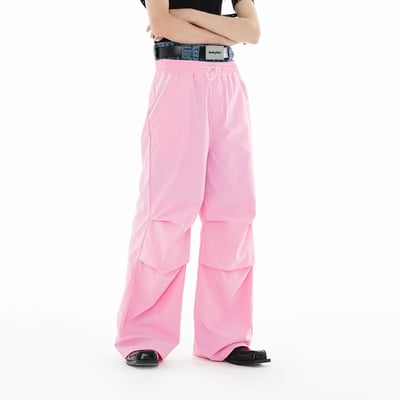 90's dreamy pink wide leg pants - Thumbnail 5