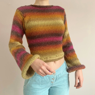 Gradient stripe sweater