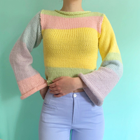 90'S BABY COLOR BLOCK SWEATER - Thumbnail 2