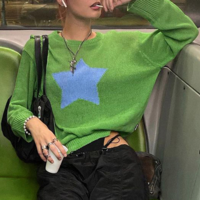 Star Green Knit Sweater - Thumbnail 3