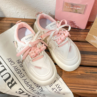 Cute Girl Trendy Fashion Casual Pink Thick Soles Sneakers Running Sport Shoes - Thumbnail 2