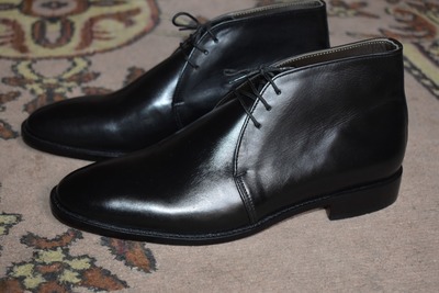 Top Trendy Men's Hand Stitch Black Chukka Leather Lace Up Boot