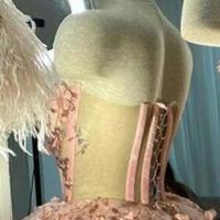 Vintage Short Pink Homecoming Dresses with Flowers - Thumbnail 1