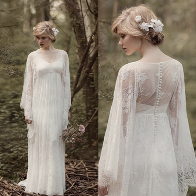 Casual lace wedding dresses bridal gown wd90 - Thumbnail 2