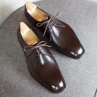 Men's Perfect Choice Brown Leather Handmade Chukka Lace Up Formal Dress Shoes - Thumbnail 1