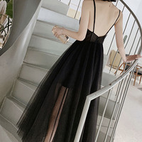 Black tulle short prom dress homecoming dress - Thumbnail 3