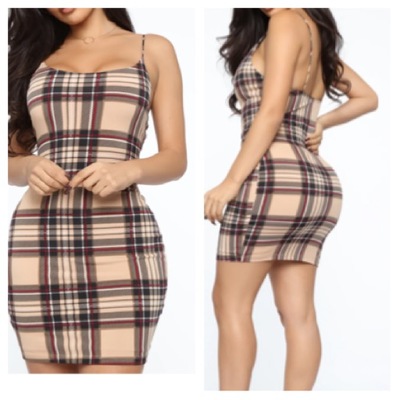 Plaid Bodycon-TD