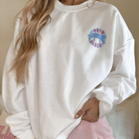 Leopard Print White Sweatshirt - Thumbnail 2